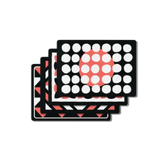 Complex Black, White & Red Card Set
