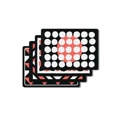 Complex Black, White & Red Card Set